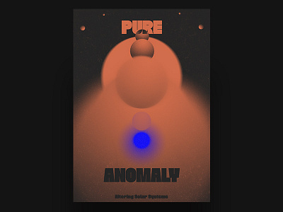 Anomaly gradient grunge poster swiss typography