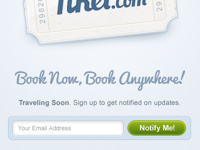 Tiket - Coming Soon page coming soon landing page ticket