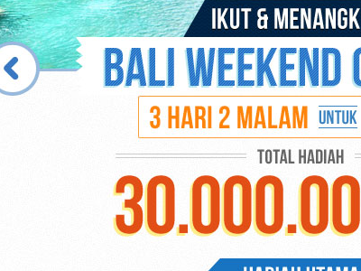 Bali Weekend typography