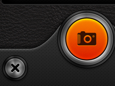 Camera Details camera effect interface iphone leather metal shot texture ui