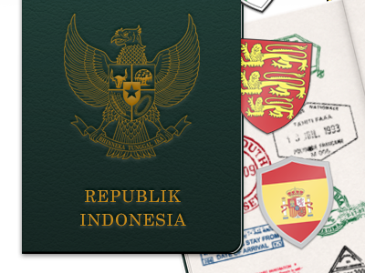 Indonesian Passport badge country illustration weekend inc world