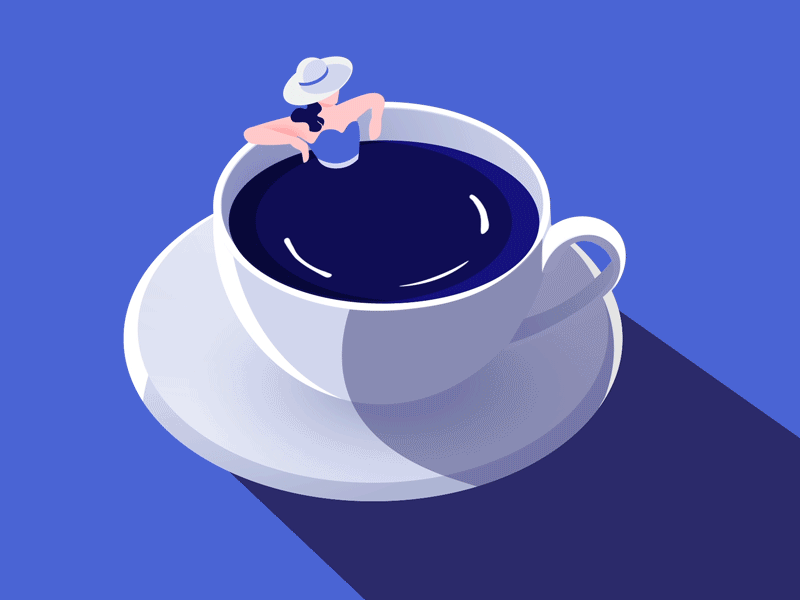 Coffee Pool coffee coffee cup coffeeday illustration illustrator pool vector