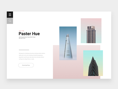 PasterHue building buildings pastel webdesign website
