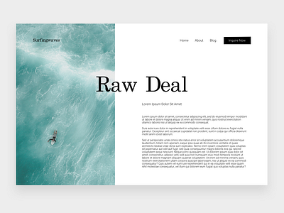 Surfingwaves - Landing Page branding clean design flat icon illustration logo minimal typography ui ux vector web website