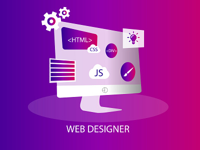 Web Designer Banner adobe illustrator create degraded graphic illustration vector webdesign webdesigner