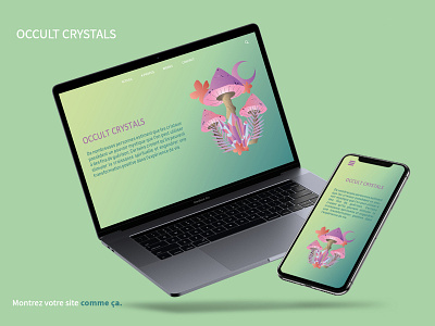 Occult Crystals adobe illustrator adobe photoshop artboard studio create degraded design graphic graphic art graphic design green illustration logo media queries mockup mockup design typography vector webdesign website