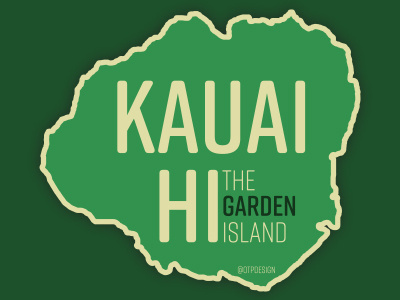 Kauai Sticker badge hawaii mountain ocean sticker