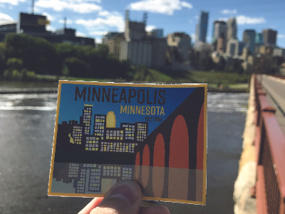 Minneapolis Sticker badge illustration minneapolis minnesota sticker sticker design sticker mule