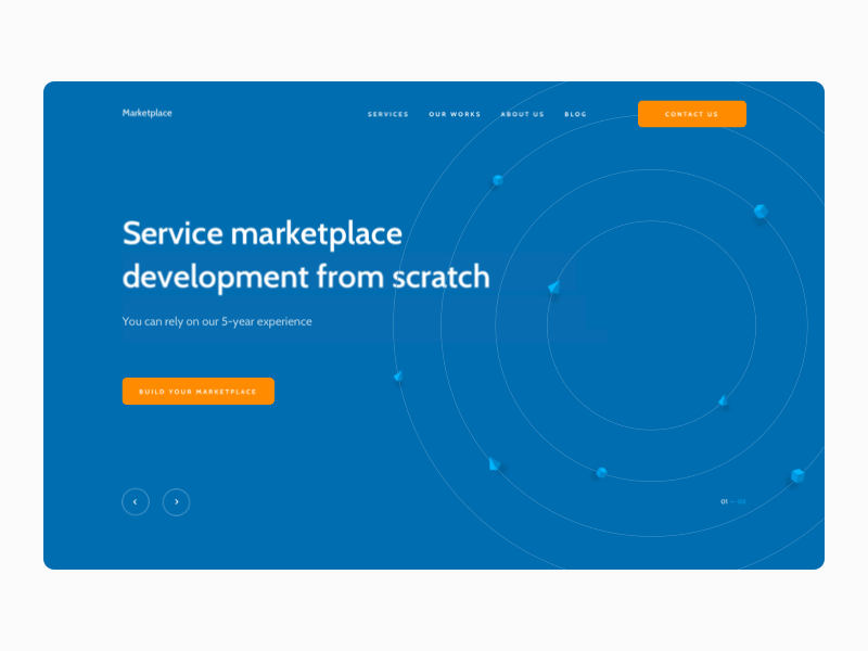 Marketplace | First screen animation design inteface marketplace ui web