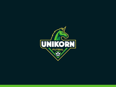 Unicorn Futsal Logo branding design football futsal horse illustration logo mascot soccer sports logo unicorn
