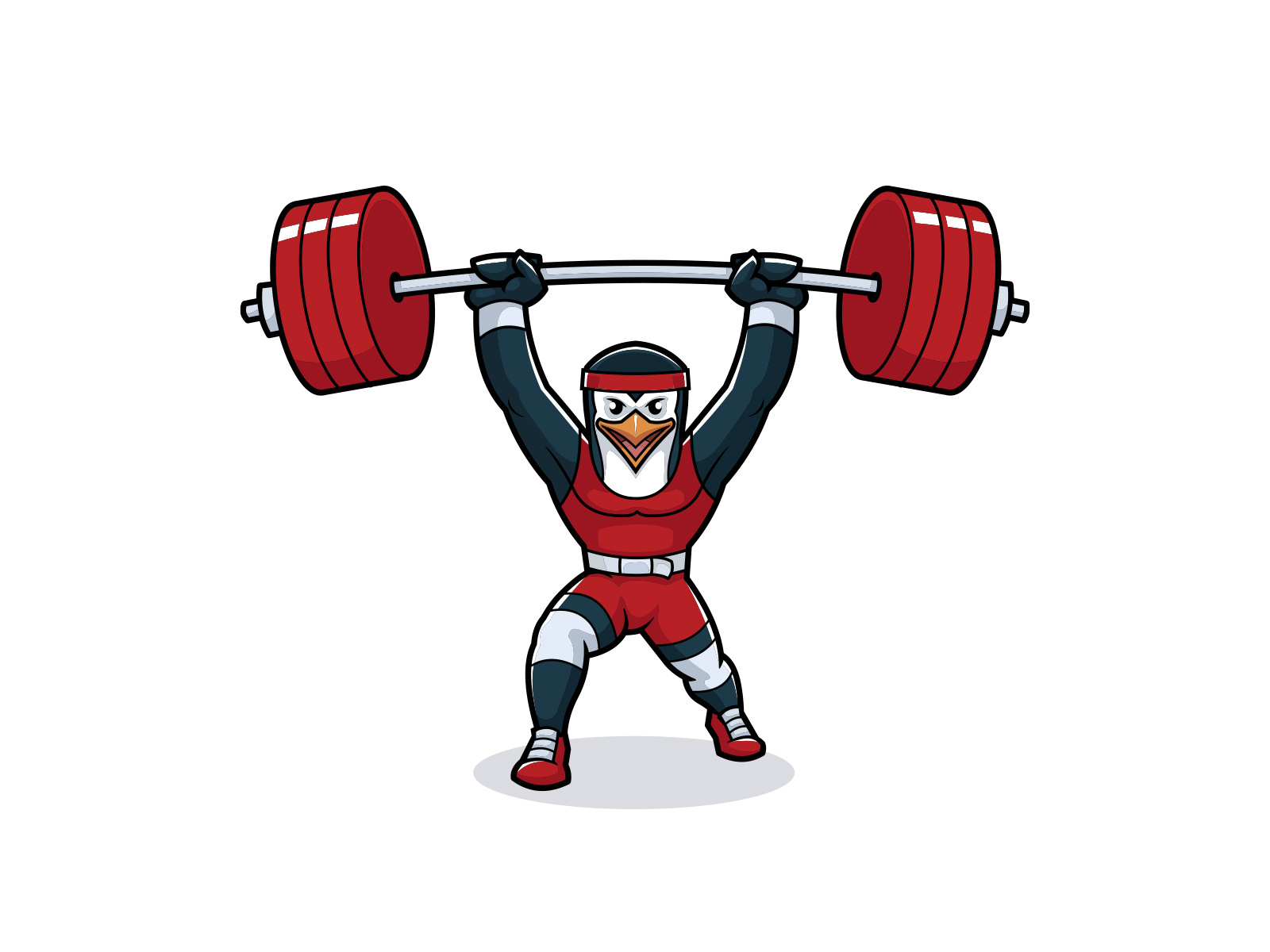 Cartoon Penguin Lifter by Lian Tluanga on Dribbble