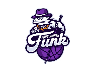 Fort Worth Funk TBT team basketball branding design fort worth frog funk illustration logo mascot sports logo vector