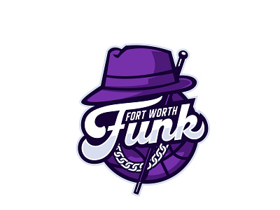 Fort Worth Funk basketball bling branding design fort worth funk illustration logo mascot sports logo tbt vector