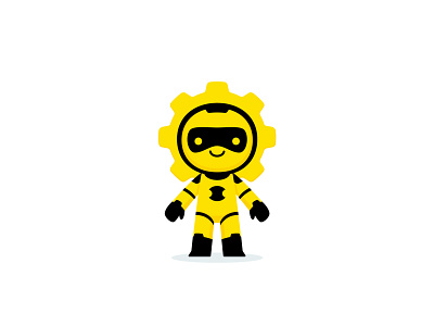 Tech gear mascot design illustration mascot vector