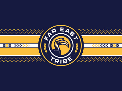 Far East Tribe Flag aussi zomi branding cartoon design feather flag graphic design hornbill illustration logo mascot mizo navyblue pattern puan vahui vapual vector yellow zomi