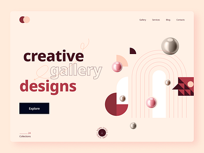 Art gallery landing page design