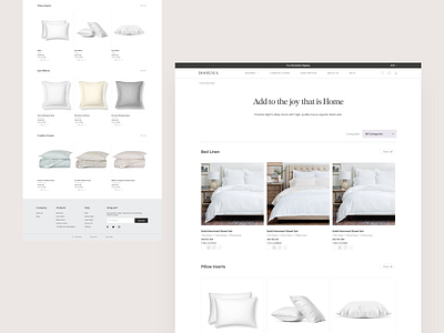 Product List app bedding design interface pillow ui ui deisgn uiux ux ux design web website design