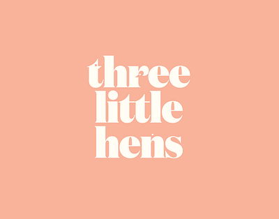 Three Little Hens logo design branding branding design design digital graphic art icon illustration logo minimal typography vector