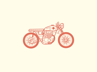 Cafe Racer Illustration branding branding design cafe cafe logo cafe racer design graphic art icon illustration motorcycle vector