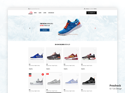 Sneaker e-commerce web site. Ui/Ux