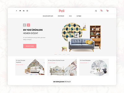 Wallpaper E-Commerce Web Site Home Page - UI/UX
