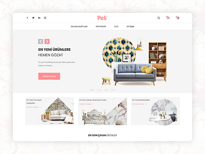 Wallpaper E-Commerce Web Site Home Page - UI/UX clean design e commerce responsive ui uiux ux wallpaper