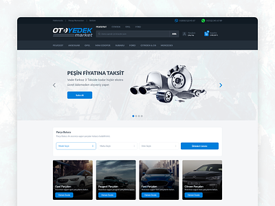 Car Parts E-commerce Web Site Homepage  - UI/UX