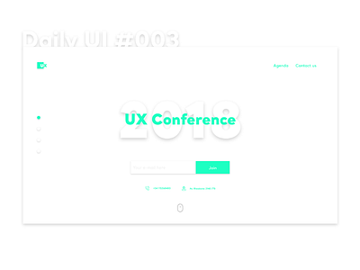 Daily UI #003 -Landing Page daily ui design landing page ui ux web design