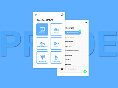 Prode JobSmile - Main Menu app app ui menu sports sports app ui ux