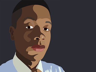 My friend, David art black man illustrator portrait vectorial