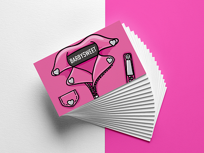 Barbysweet | Business Card bussines card card girly illustrator jacket pink sweet vectorial