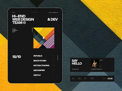 Stuuudio black concept creative design desktop home illustration portfolio studio typography ui ux web website
