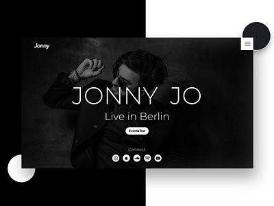 Jonny Music Landing Page adobexd dailylandingpage landingpage minimalism