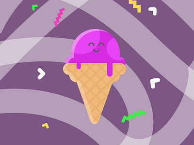 Ice Cream Illustration cream happy ice