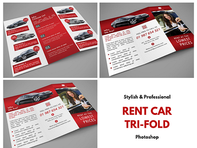 Rent Car Trifold brochure template ecomerce flyer print template store tri fold trifold brochure trifold template