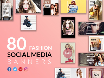 Fashion Banners facebook banner instagram banner pinterest social media social media banner social media design twitter web banner