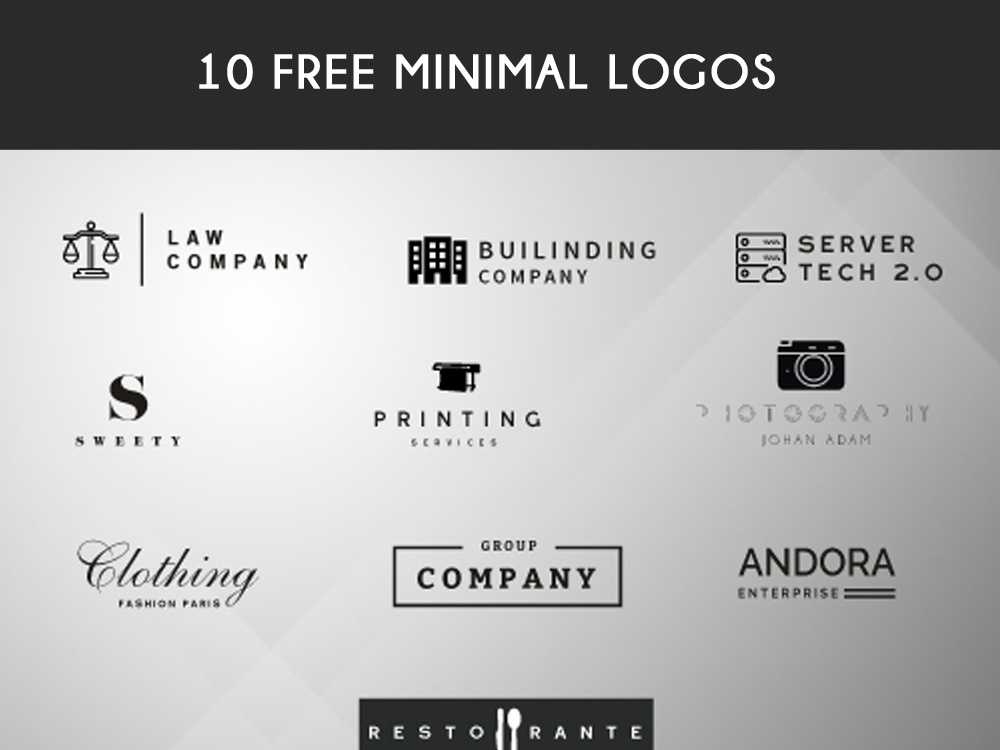 Free 10 Minimal Logos by Nifty Graphic on Dribbble