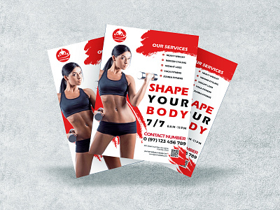 Fitness Flyer Template PSD coach coaching design fitness flyer flyer gym flyer illustration photoshop print ready print template