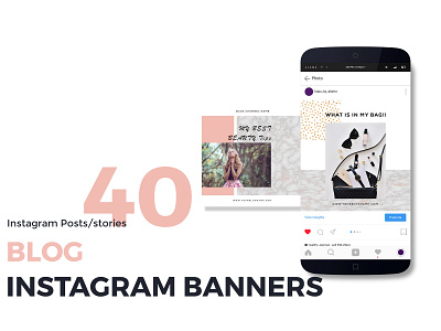 Blog instagram posts & stories templates