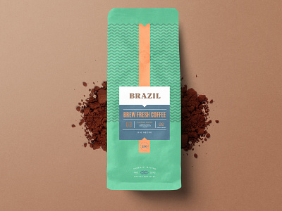 COFFEE BAG PACKAGING DESIGN Brazil badge brand branding chocolate coffee coffee bag coffee label company design food designer food packaging label logo minimal modern package packaging roaster roasters roastery