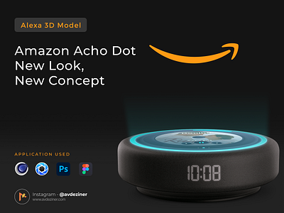 Amazon Acho Dot - 3D Model Concept