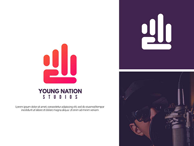 Young Nation Studios - Logo Design 2019 logo dribble logo logo branding logo colors logo concept logo design modern logo music logo production logo recording logo red logo singer logo sound logo studio logo