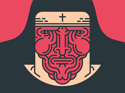 A freira vermelha cuba face freira freiravermelha graphicdesign linesinspirationillustration nun red