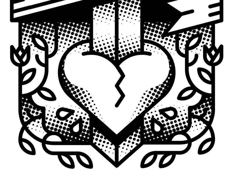 Detail of idereal cumbia and tragic love... 2019 black white cuba cumbia design drama dramaqueen february graphicdesign havana heart illustration inspiration love music toxic toxiclove vector