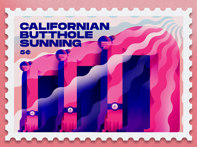 Californian butthole sunning... 2020 cuba design graphicdesign illustration inspiration stamps vector vectorart