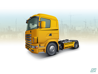 Truck construction construction icons equipment technical design