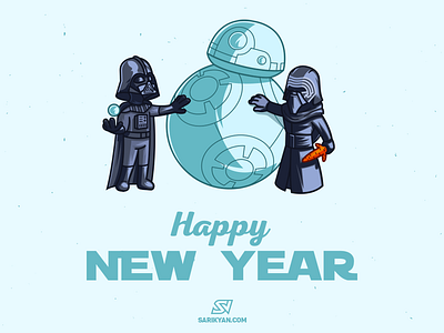 Happy new year 2016 darkside new year star wars