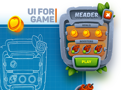 Tropical game UI game interface mobile ui ui design
