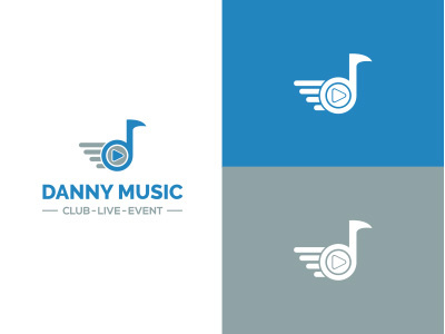 Danny Music Logo creative flat logo minimalist music original simple unique