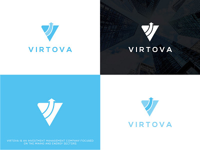 VIRTOVA branding company design designer economy icon investment logo logotype mark modern v